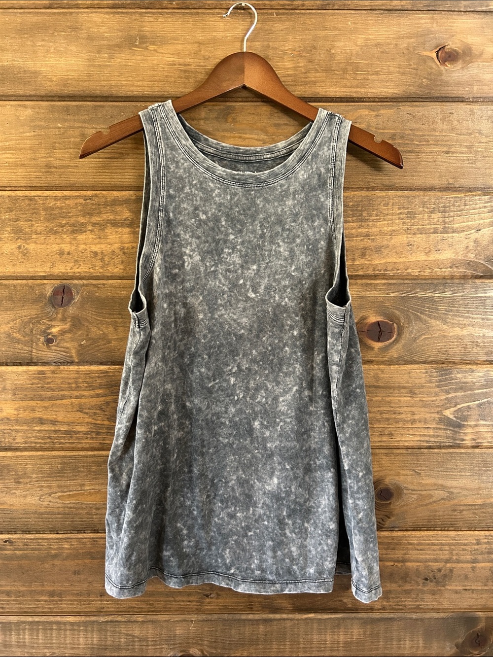 Time and Tru acid Washed Gray Tank